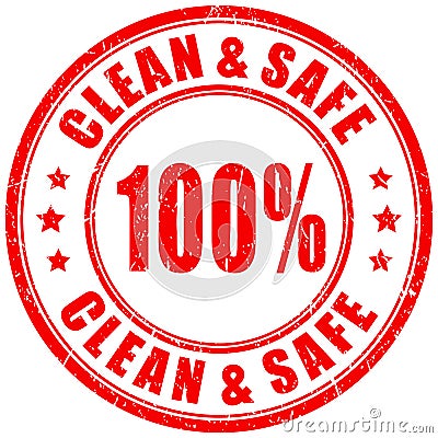 Clean and safe vector stamp Vector Illustration