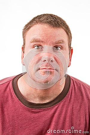 Clean shaven Caucasian male Stock Photo