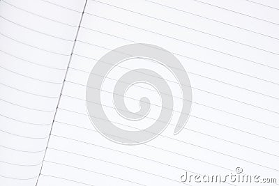 Clean sheet of notebook close up, place for text, school notebook, business notepad, place for recording the test Stock Photo