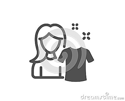 Clean shirt icon. Laundry tshirt sign. Clothing cleaner. Vector Vector Illustration