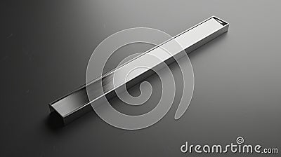 Clean and simple blank mockup of a metallic bookmark with a sleek modern design. Stock Photo