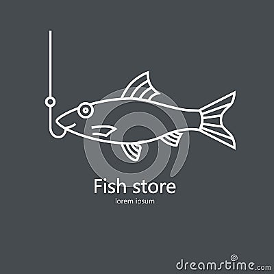 Clean and simple illustration of a salmon. Vector Illustration