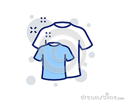 Clean t-shirt line icon. Laundry shirt sign. Clothing cleaner. Vector Vector Illustration