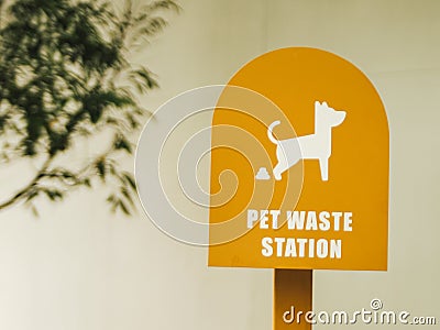 Clean Up After Your Dog Sign, Dog Poop Signs for Yard Stock Photo