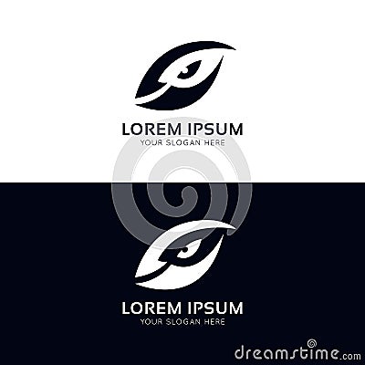 Clean vision sign eye logo icon vector design Vector Illustration