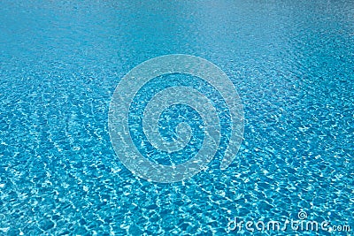 Clean water in a blue pool Stock Photo