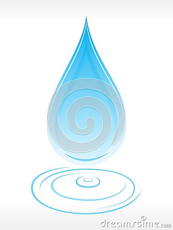 Clean water droplet. Vector illustration Vector Illustration