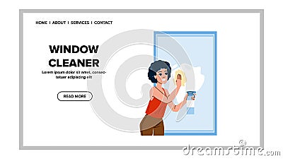 clean window cleaner vector Vector Illustration