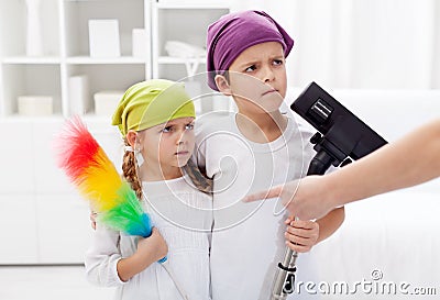 Clean your room this instant Stock Photo