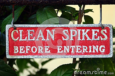 Clean your Spikes Stock Photo