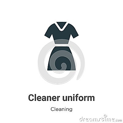 Cleaner uniform vector icon on white background. Flat vector cleaner uniform icon symbol sign from modern cleaning collection for Vector Illustration