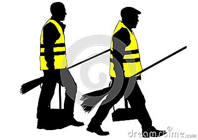 Cleaner on white Vector Illustration