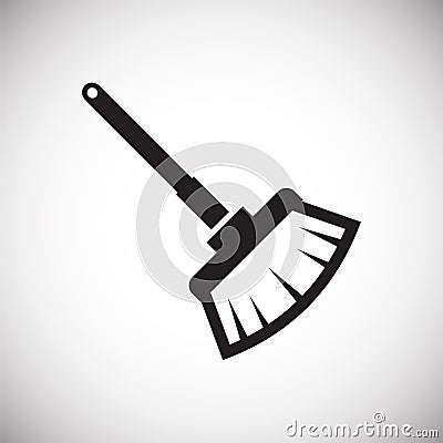 Cleaning broom icon on white background for graphic and web design, Modern simple vector sign. Internet concept. Trendy symbol for Vector Illustration