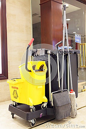 Cleaning Cart Stock Photo