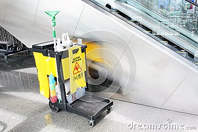 Cleaning Cart Stock Photo