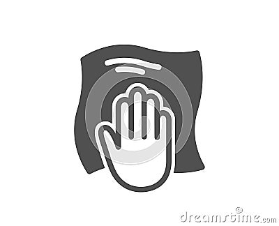 Cleaning cloth icon. Wipe with a rag. Vector Vector Illustration