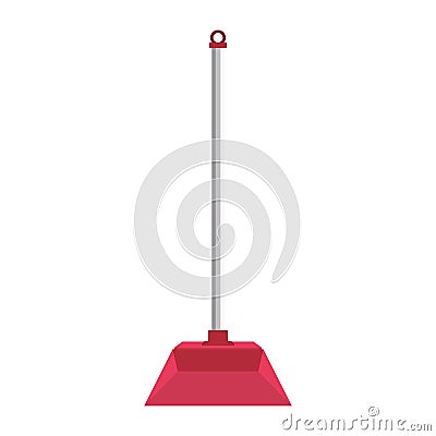 Cleaning dustpan isolated symbol cartoon Vector Illustration