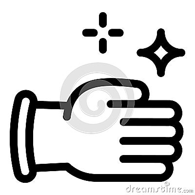 Cleaning gloves icon, outline style Vector Illustration