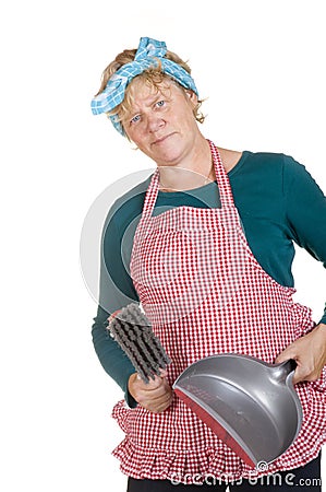 Cleaning house wife Stock Photo