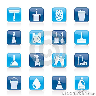 Cleaning and hygiene icons Vector Illustration