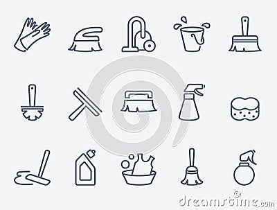 Cleaning icons Vector Illustration