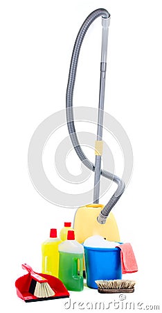 Cleaning materials Stock Photo