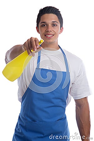Cleaning person service cleaner housework man job occupation you Stock Photo