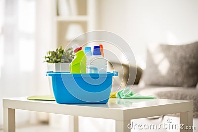 Cleaning products Stock Photo