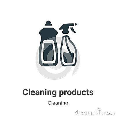 Cleaning products vector icon on white background. Flat vector cleaning products icon symbol sign from modern cleaning collection Vector Illustration