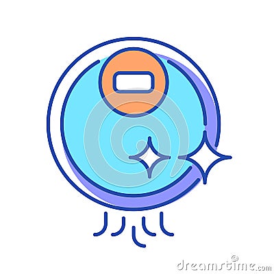 Cleaning robots RGB color icon Vector Illustration