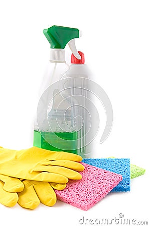 Cleaning and sanitation products Stock Photo