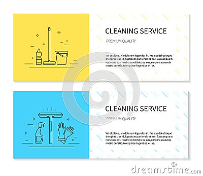 Cleaning service flayers in vector Vector Illustration