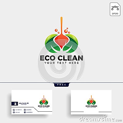 cleaning service house eco logo template vector illustration icon element Vector Illustration