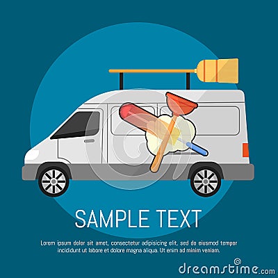 Cleaning service logo Vector Illustration