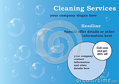 Cleaning Services Flyer Template Stock Photo