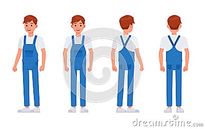 Cleaning staff character vector design Vector Illustration