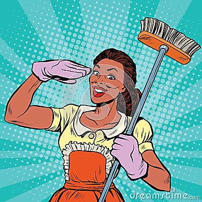 Cleaning staff. household equipment tools Vector Illustration