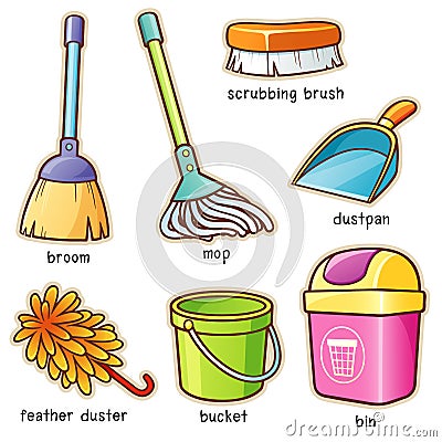 Cleaning supplier Vector Illustration