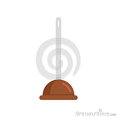 Cleaning toilet sucker icon flat isolated vector Vector Illustration