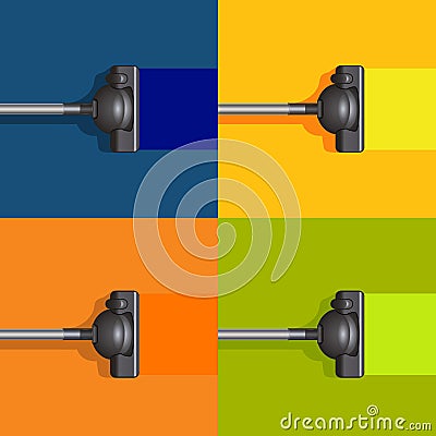 Cleaning by vacuum cleaner Vector Illustration