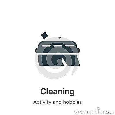 Cleaning vector icon on white background. Flat vector cleaning icon symbol sign from modern activities collection for mobile Vector Illustration