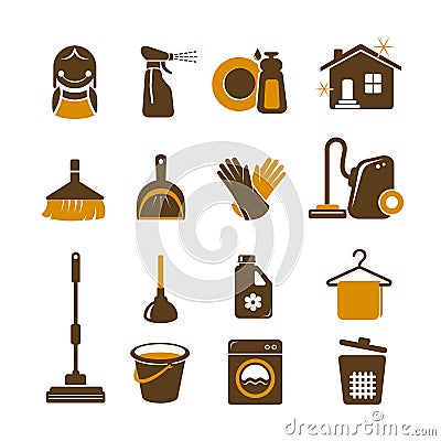 Cleaning vector icons Vector Illustration