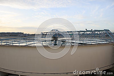 Cleaning waterworks and water supply production Stock Photo