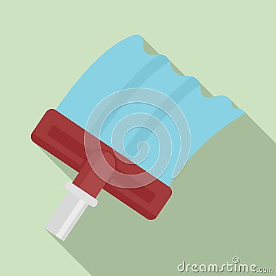 Cleaning window icon, flat style Vector Illustration