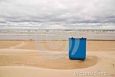 Cleanness on the beach Stock Photo