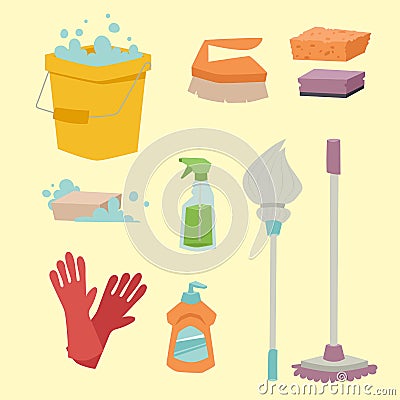 Cleanser bottle chemical housework product care wash equipment cleaning liquid flat vector illustration. Vector Illustration