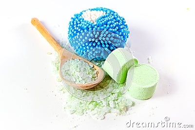 Cleansers and salt Stock Photo