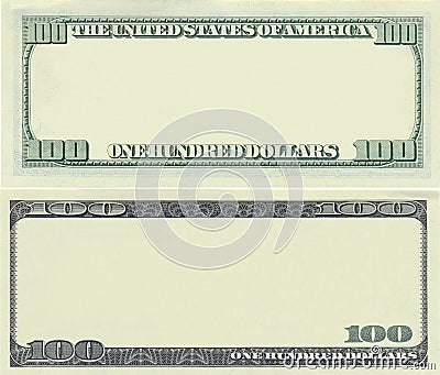 Clear 100 dollar banknote pattern Stock Photo