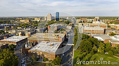 Clear Bright Late Summer Day Aerial View Lexington Kentucky Stock Photo