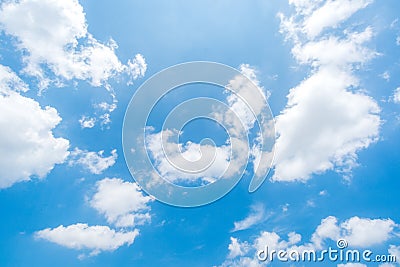 Clear blue sky with cloud background Stock Photo